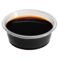Chef 101 1.5 oz Round Clear Plastic Portion Cup - 2 1/2" x 2 1/2" x 3/4" - 2000 count box