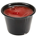 Chef 101 2.5 oz Round Black Plastic Portion Cup - 2 1/2" x 2 1/2" x 1 1/2" - 2000 count box