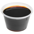 Chef 101 4 oz Round Clear Plastic Portion Cup - 3" x 3" x 1 3/4" - 2000 count box