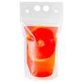 Bag Tek 17 oz Clear Plastic Drink Pouch - Double Zipper - 5" x 9" - 100 count box