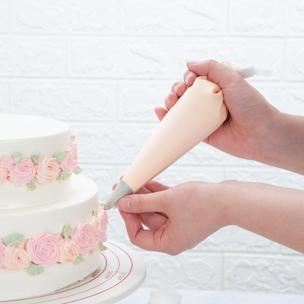 Pastry Tek White Silicone Pastry Piping Bag - 12" x 6 1/4" - 2 count box