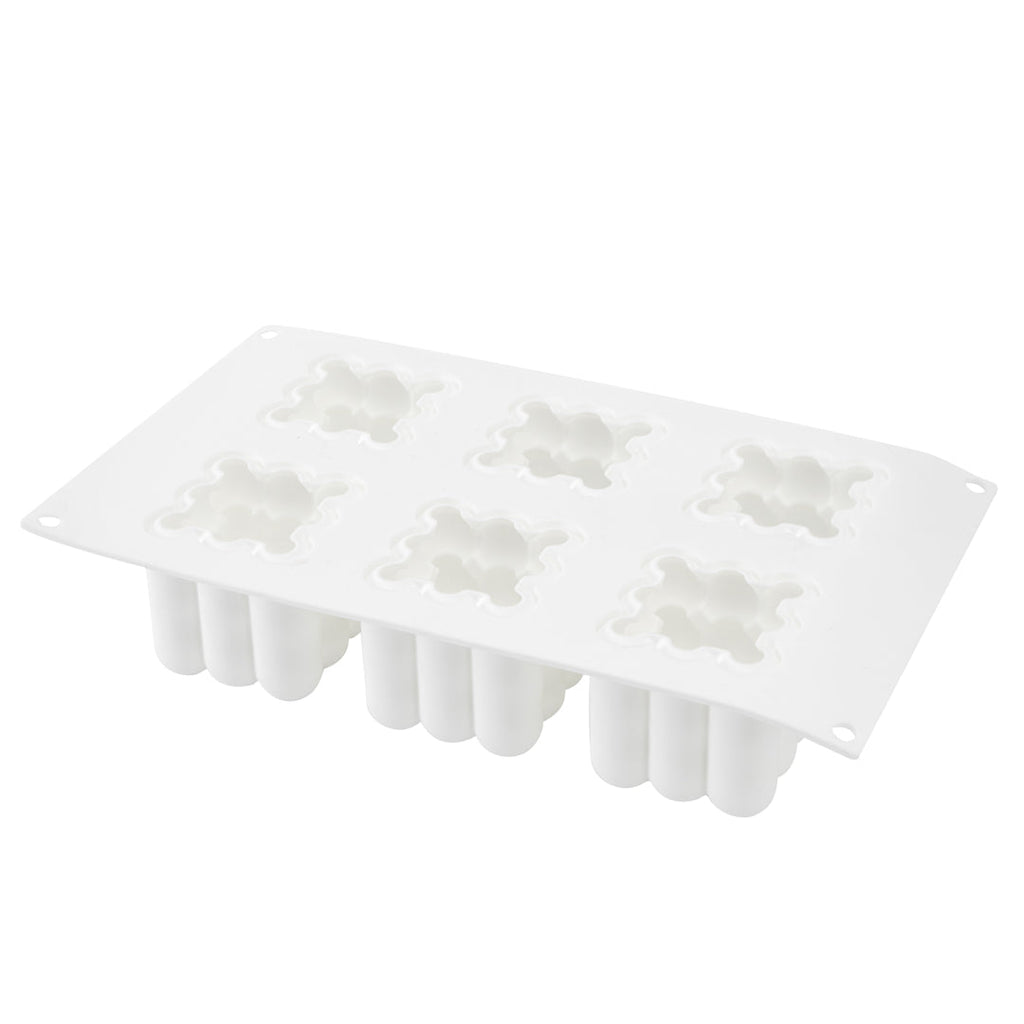 Pastry Tek Silicone Bubble Cube Baking Mold - 6-Compartment - 1 count box