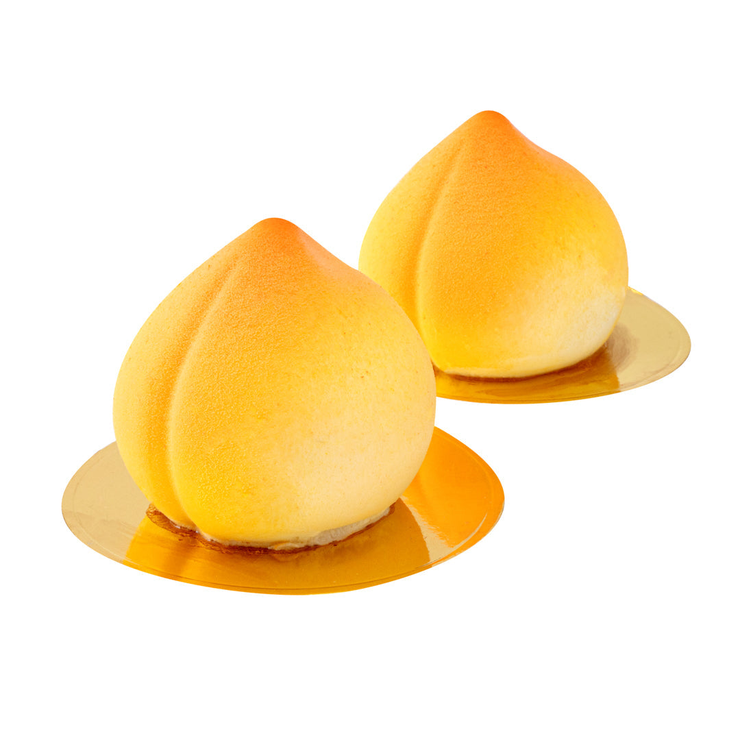 Pastry Tek Silicone Peach Baking Mold - 8-Compartment - 10 count box