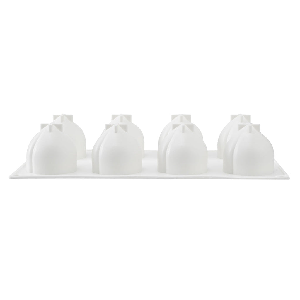 Pastry Tek Silicone Peach Baking Mold - 8-Compartment - 10 count box