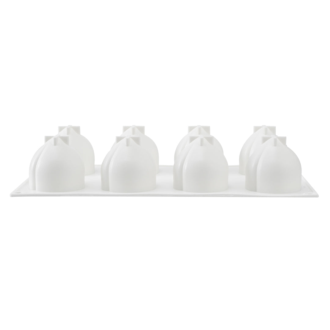 Pastry Tek Silicone Peach Baking Mold - 8-Compartment - 10 count box