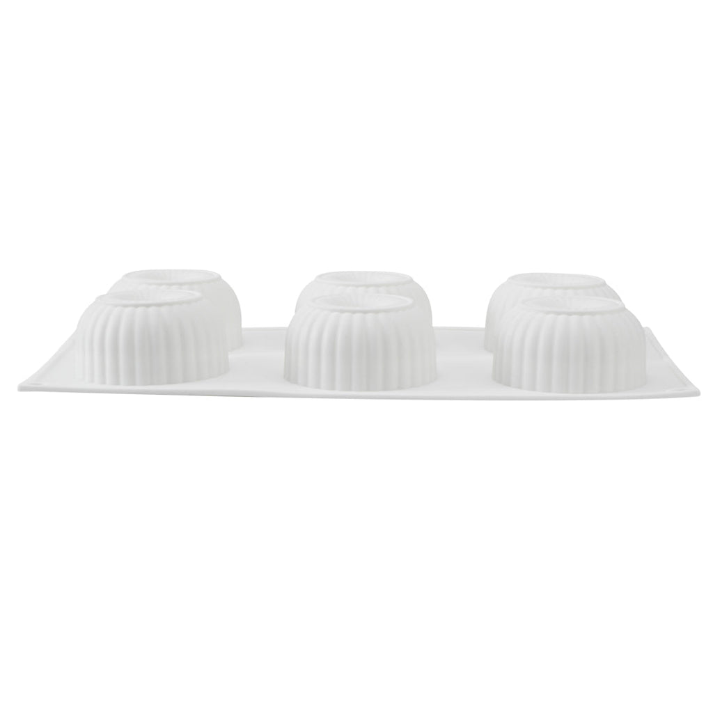 Pastry Tek Silicone Ridged Donut - 6-Compartment - 10 count box