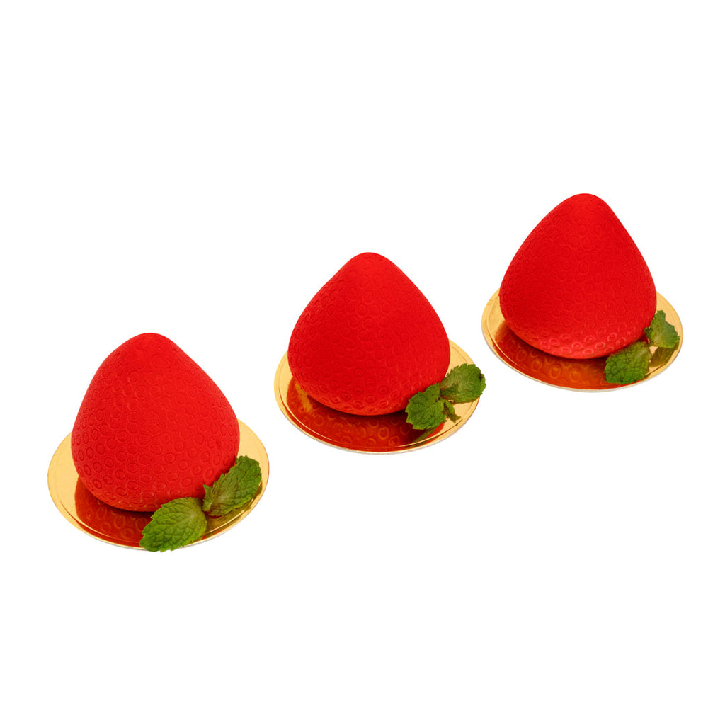 Pastry Tek Silicone Strawberry Baking Mold - 8-Compartment - 10 count box