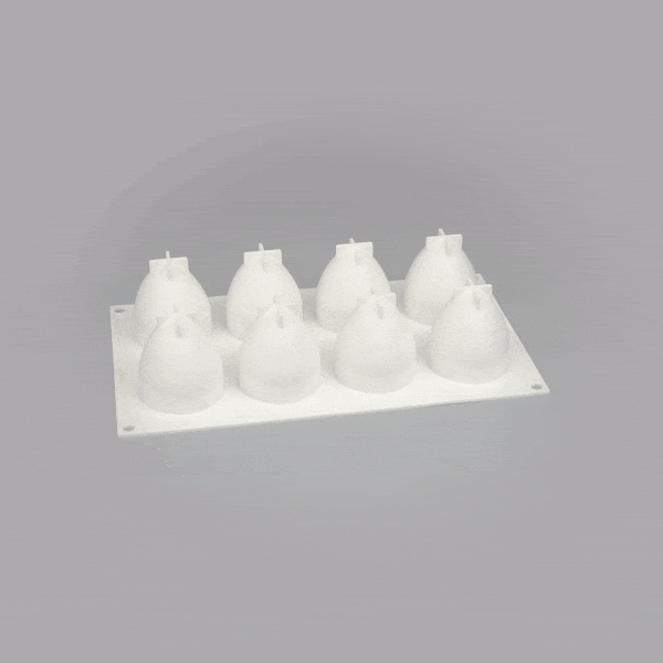 Pastry Tek Silicone Strawberry Baking Mold - 8-Compartment - 10 count box