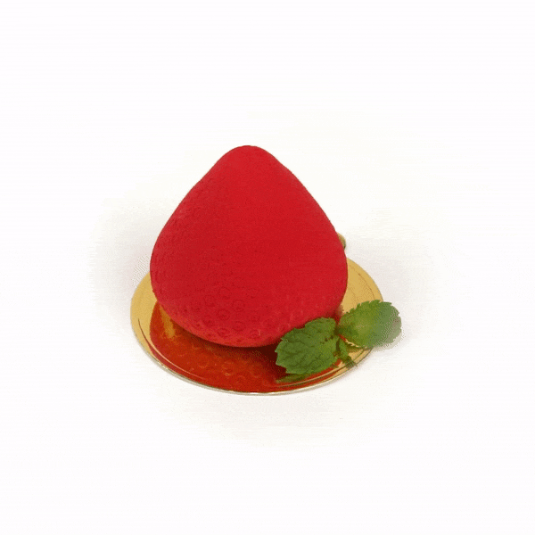 Pastry Tek Silicone Strawberry Baking Mold - 8-Compartment - 10 count box