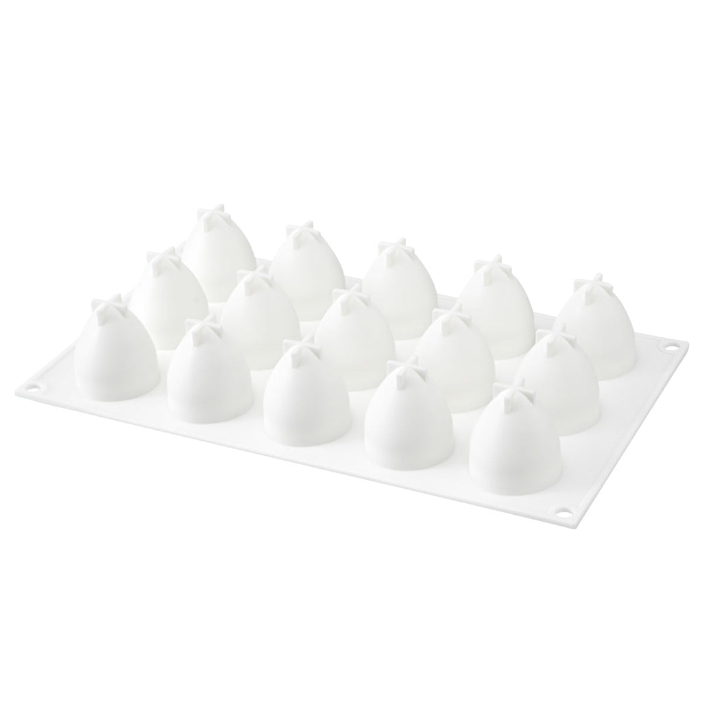 Pastry Tek Silicone Strawberry Baking Mold - 15-Compartment - 10 count box
