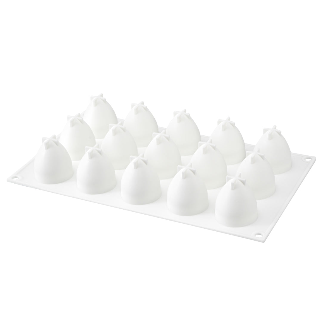 Pastry Tek Silicone Strawberry Baking Mold - 15-Compartment - 10 count box