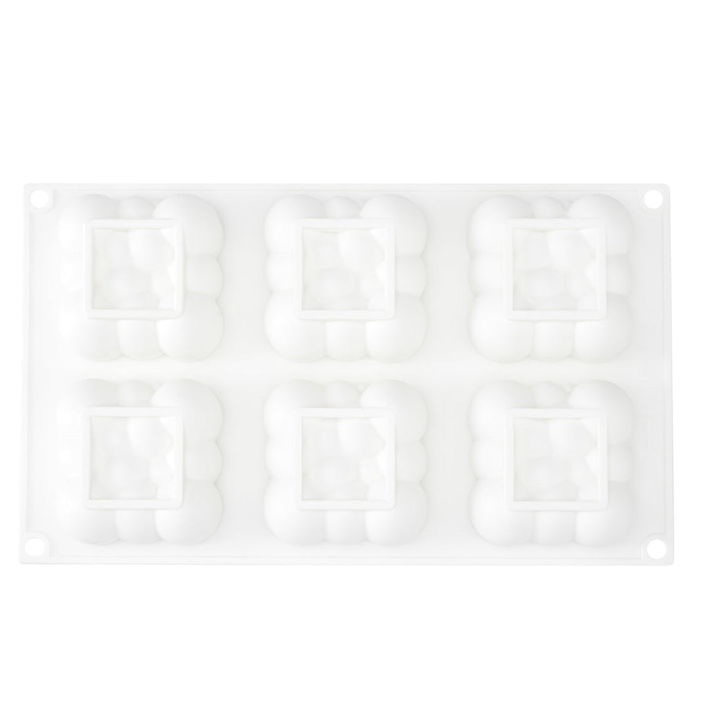 Pastry Tek Silicone Bubble Cloud Baking Mold - 6-Compartment - 10 count box