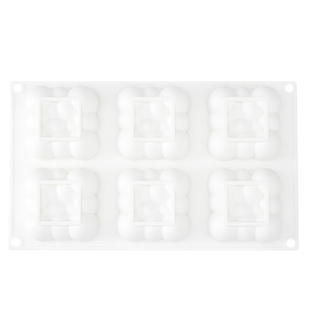 Pastry Tek Silicone Bubble Cloud Baking Mold - 6-Compartment - 10 count box
