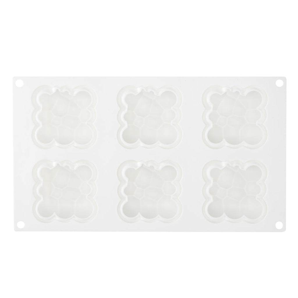 Pastry Tek Silicone Bubble Cloud Baking Mold - 6-Compartment - 10 count box