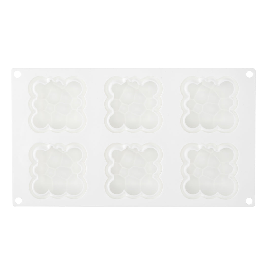Pastry Tek Silicone Bubble Cloud Baking Mold - 6-Compartment - 10 count box