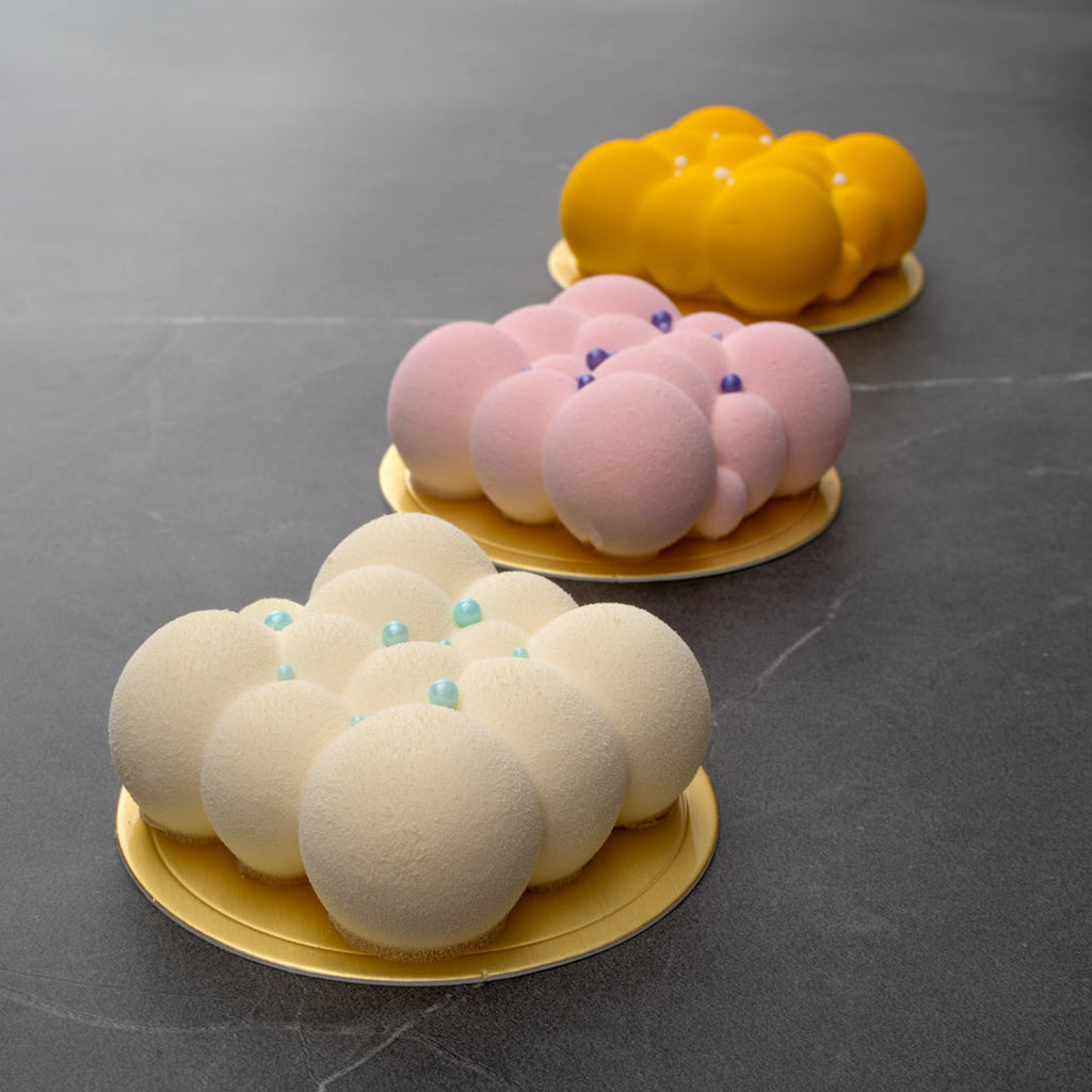 Pastry Tek Silicone Bubble Cloud Baking Mold - 6-Compartment - 10 count box