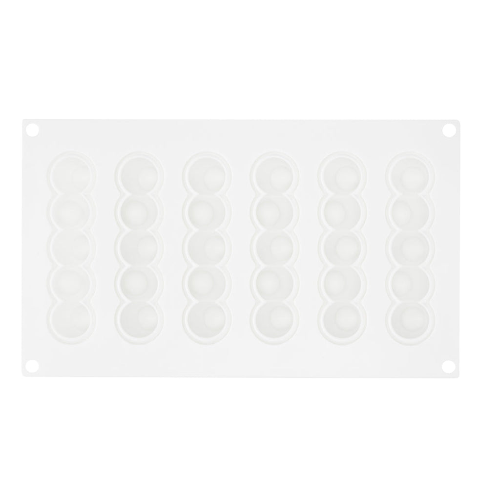 Pastry Tek Silicone Flower Strip Baking Mold - 6-Compartment - 10 count box