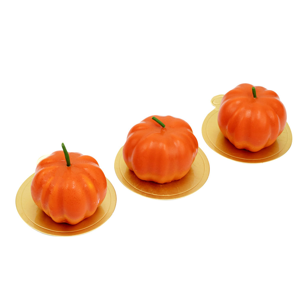 Pastry Tek Silicone Pumpkin Baking Mold - 6-Compartment - 10 count box