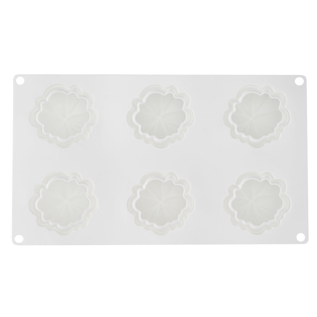 Pastry Tek Silicone Pumpkin Baking Mold - 6-Compartment - 10 count box