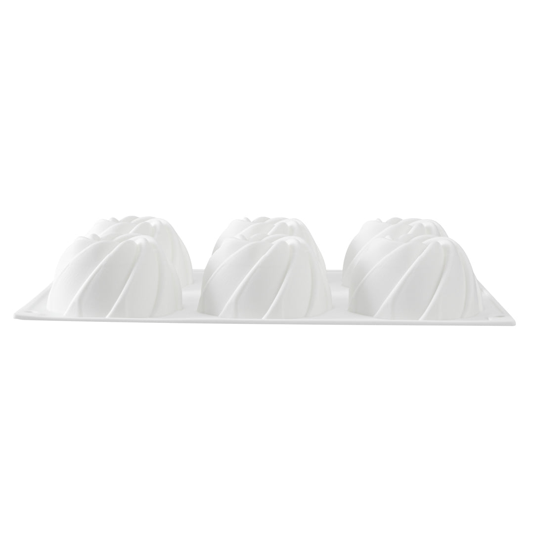 Pastry Tek Silicone Mini Bundt Cake Baking Mold - 6-Compartment - 10 count box