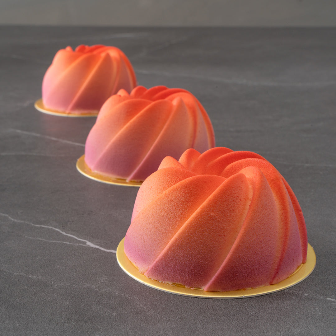Pastry Tek Silicone Mini Bundt Cake Baking Mold - 6-Compartment - 10 count box