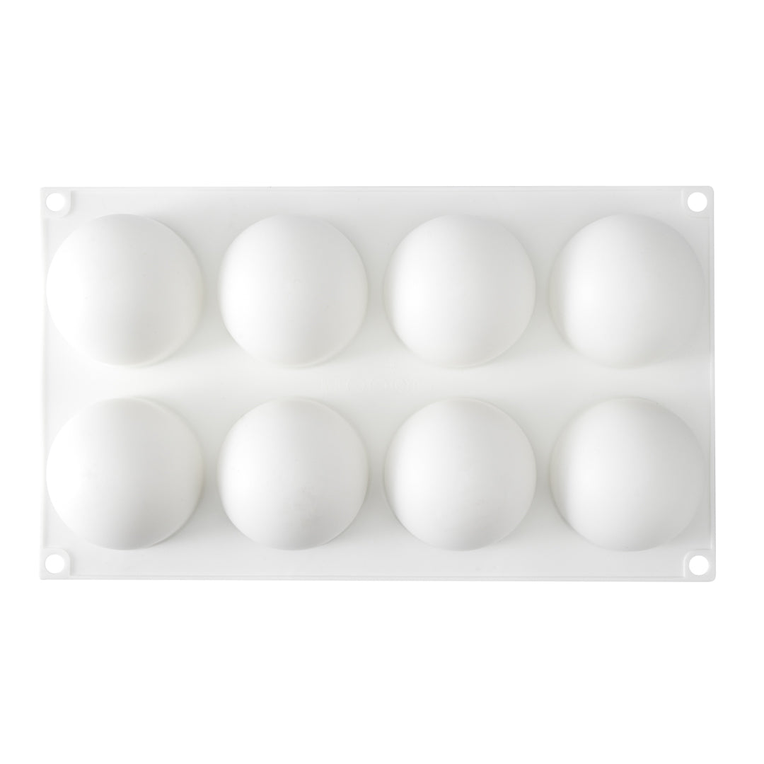 Pastry Tek Silicone Ball Baking Mold - 8-Compartment - 10 count box
