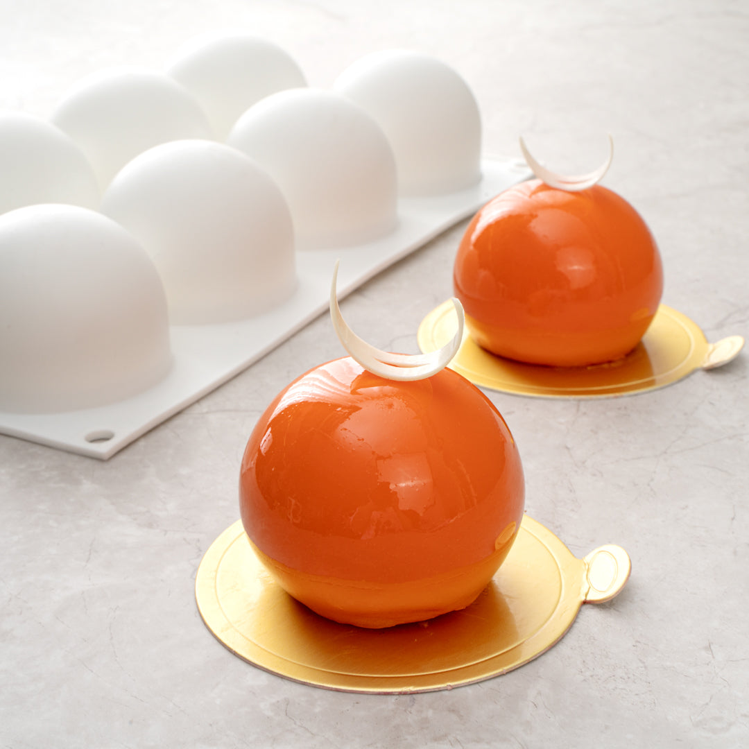 Pastry Tek Silicone Ball Baking Mold - 8-Compartment - 10 count box