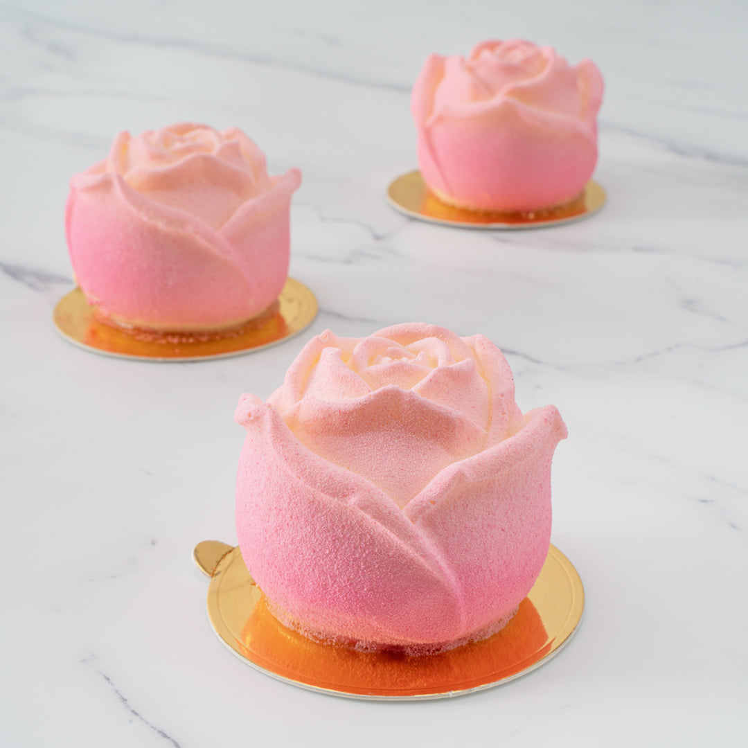 Pastry Tek Silicone Rose Baking Mold - 6-Compartment - 1 count box