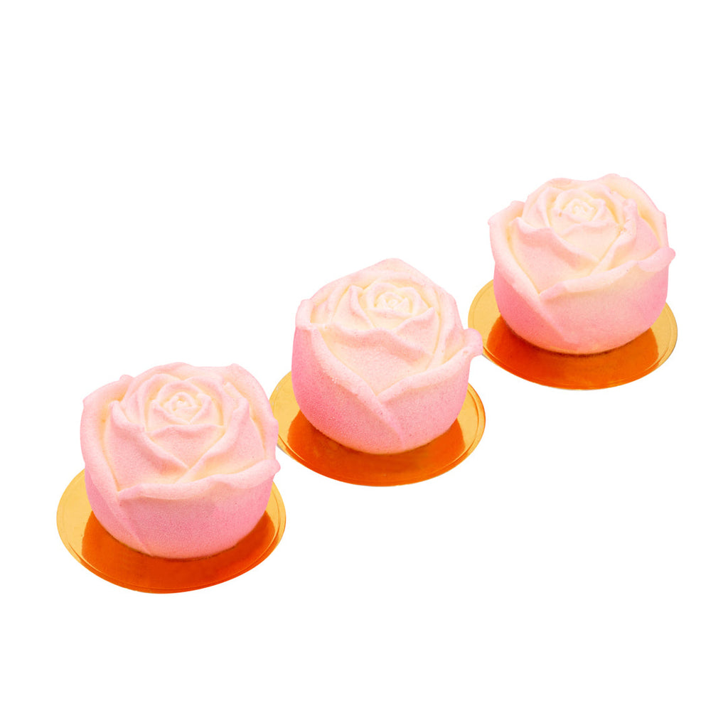 Pastry Tek Silicone Rose Baking Mold - 6-Compartment - 10 count box