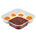 Futura 14 oz Clear Plastic 2-Compartment Insert Tray - Fits 34 oz Bowl, Microwavable - 100 count box