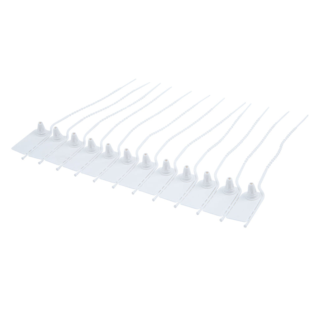 Serve Secure White Security Zip Tie - Tamper-Evident - 7 3/4" - 100 count box