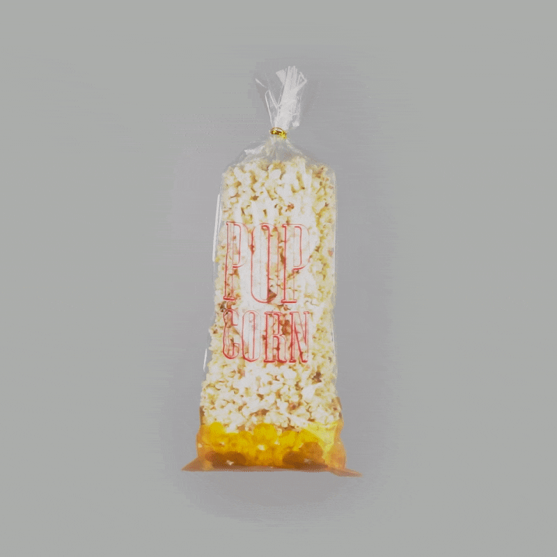 Bag Tek Clear Plastic Popcorn Bag - 17" x 7" - 100 count box