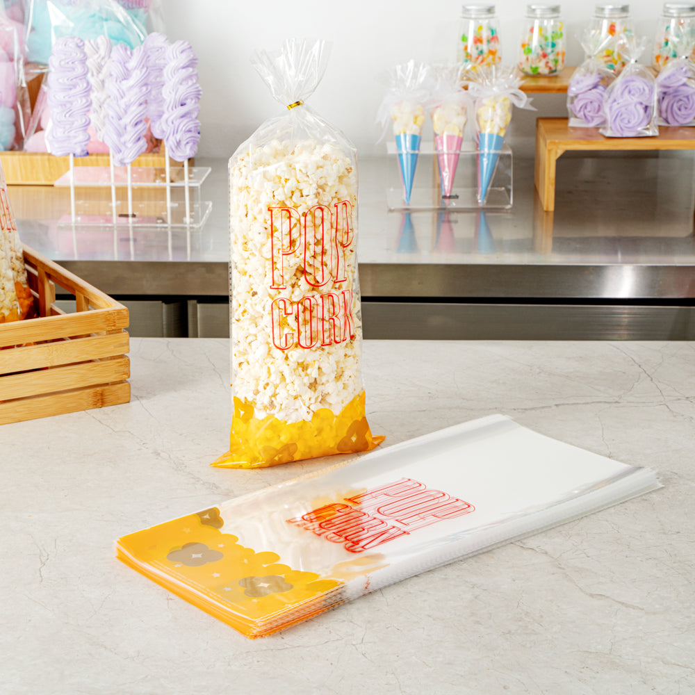 Bag Tek Clear Plastic Popcorn Bag - 17" x 7" - 100 count box