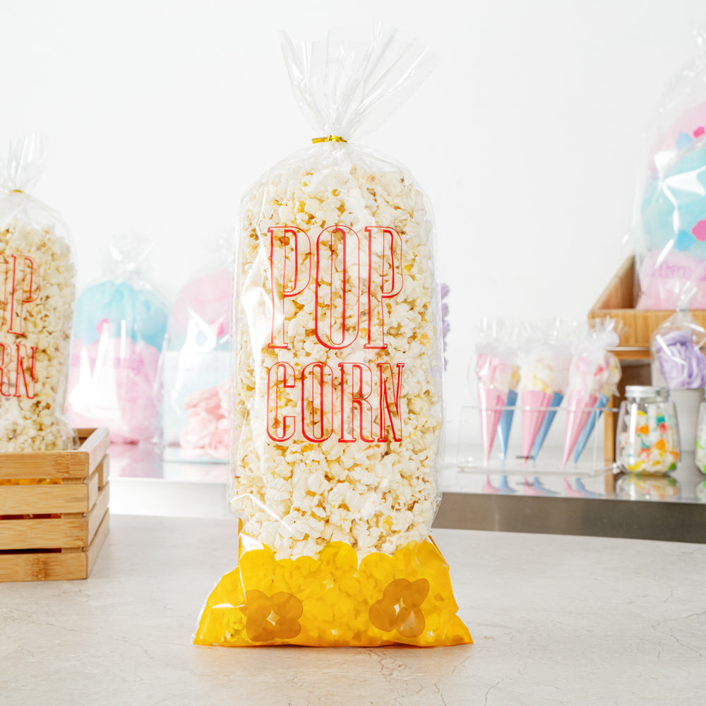 Bag Tek Clear Plastic Popcorn Bag - 17" x 7" - 100 count box