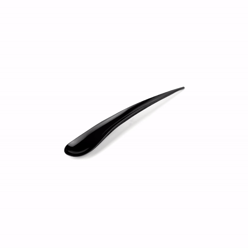 Chef 101 Black Plastic Deco Party Spoon - 8" - 500 count box