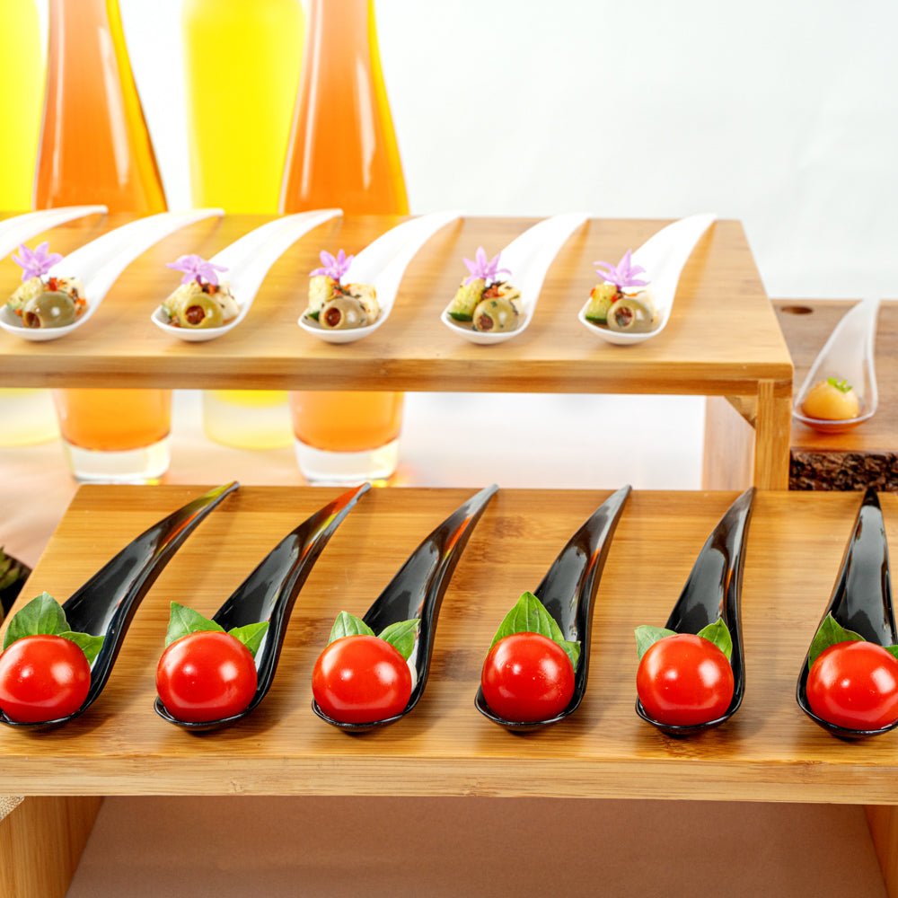 Chef 101 Black Plastic Deco Party Spoon - 8" - 500 count box