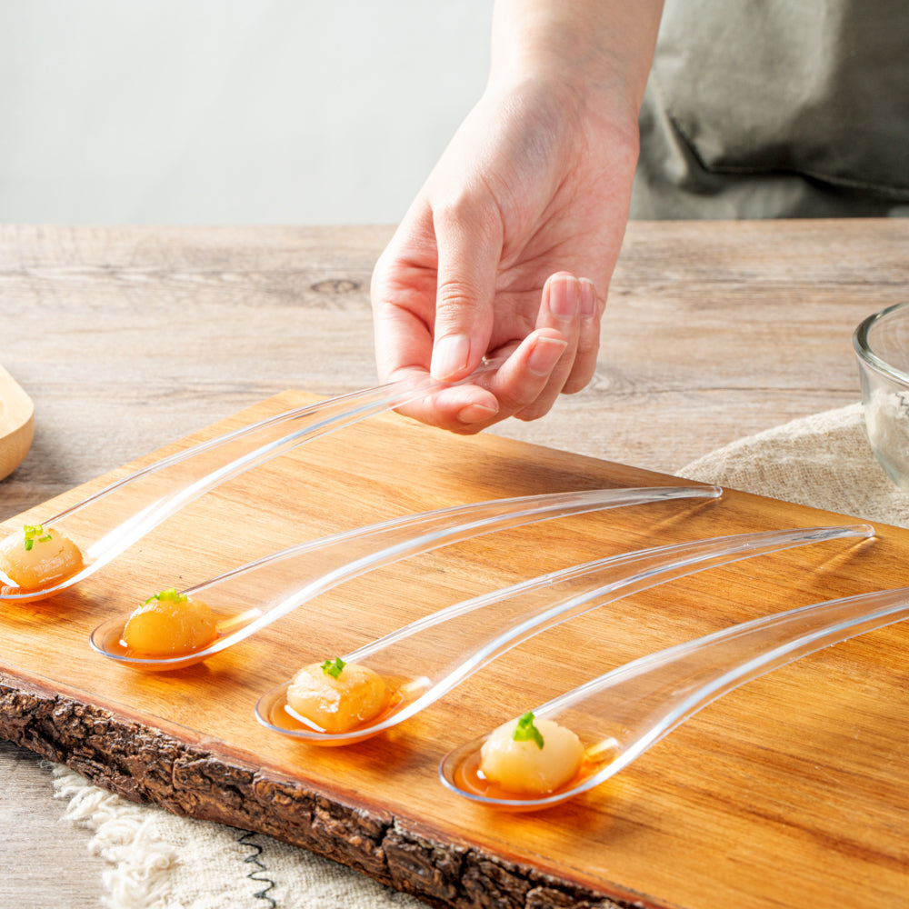 Chef 101 Clear Plastic Deco Party Spoon - 8" - 500 count box