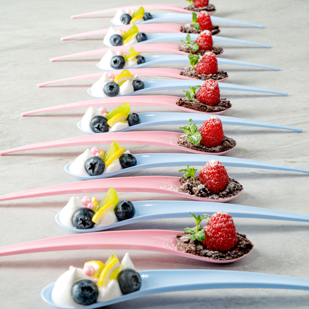 Chef 101 Pink Plastic Deco Party Spoon - 8" - 500 count box