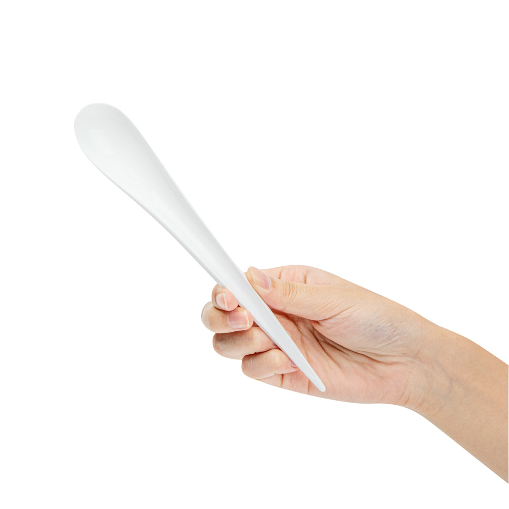 Chef 101 White Plastic Deco Party Spoon - 8" - 500 count box