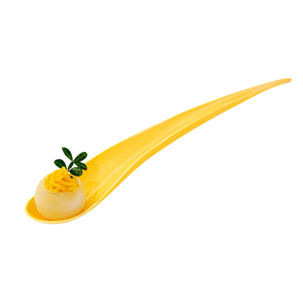 Chef 101 Yellow Plastic Deco Party Spoon - 8" - 500 count box