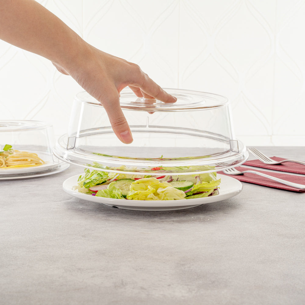 Cater Tek Clear Polycarbonate Plate Cover - 9 1/2" - 10 count box