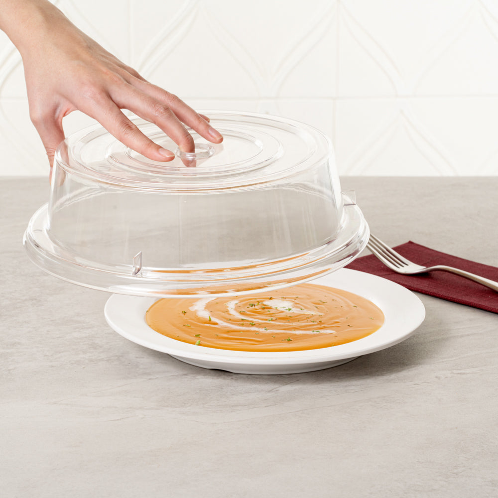 Cater Tek Clear Polycarbonate Plate Cover - 10 1/4" - 10 count box