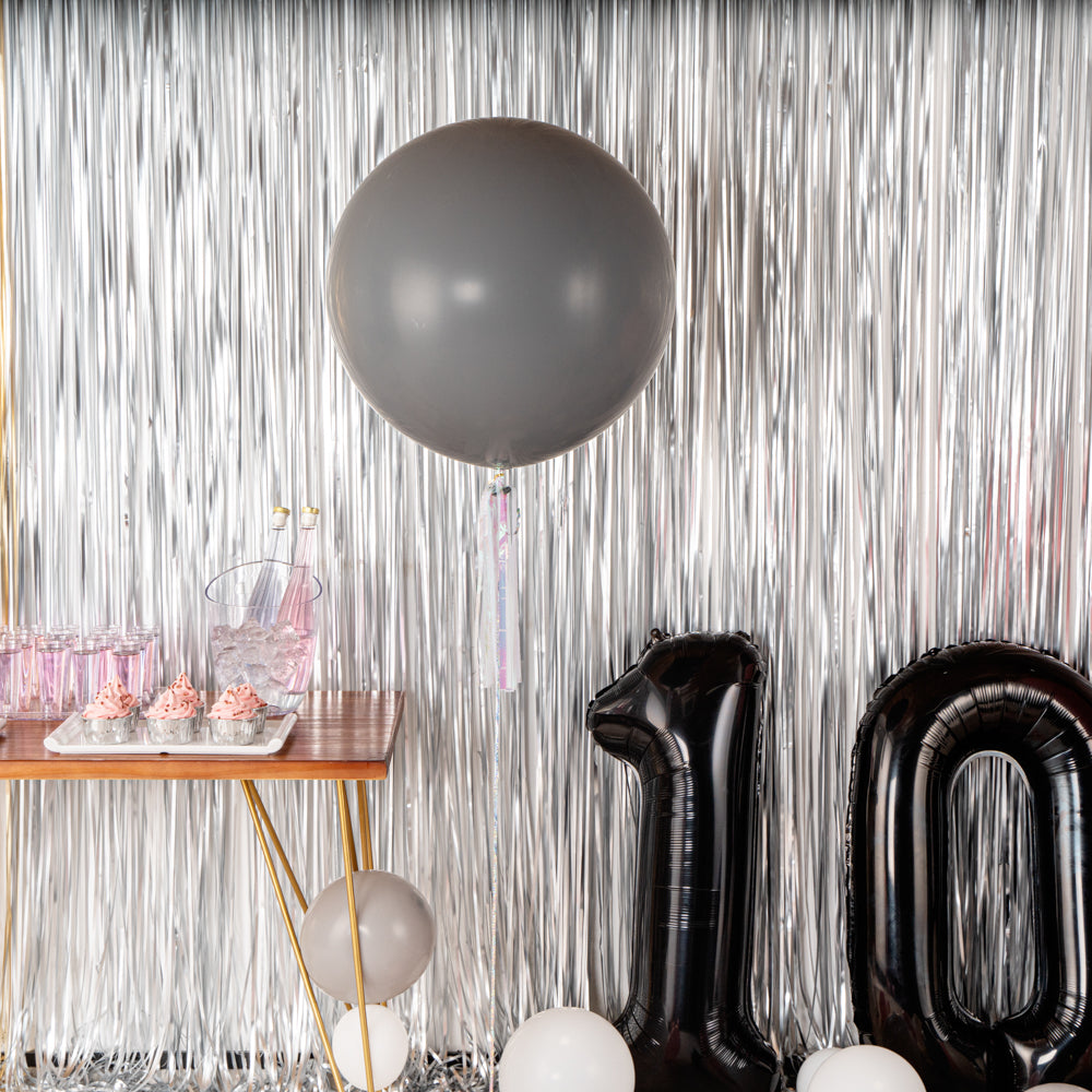 Balloonify Gray Latex Balloon - 36" - 10 count box