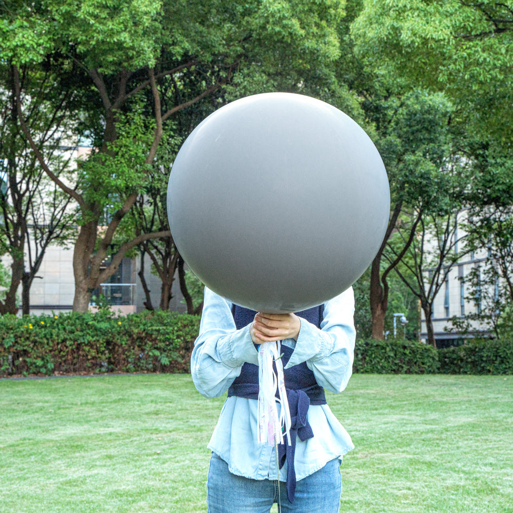 Balloonify Gray Latex Balloon - 36" - 10 count box