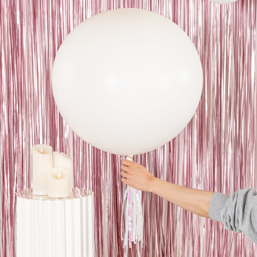 Balloonify Matte White Latex Balloon - 36" - 10 count box