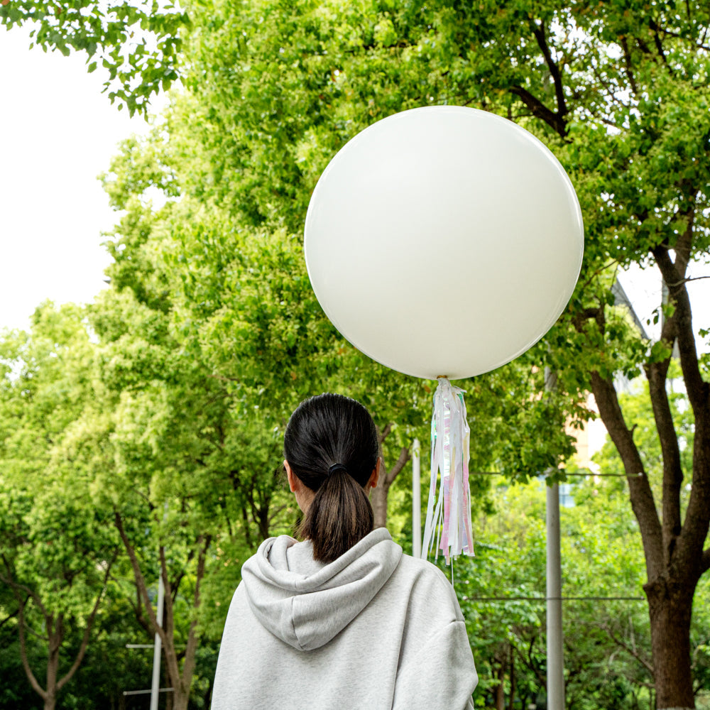 Balloonify Matte White Latex Balloon - 36" - 10 count box