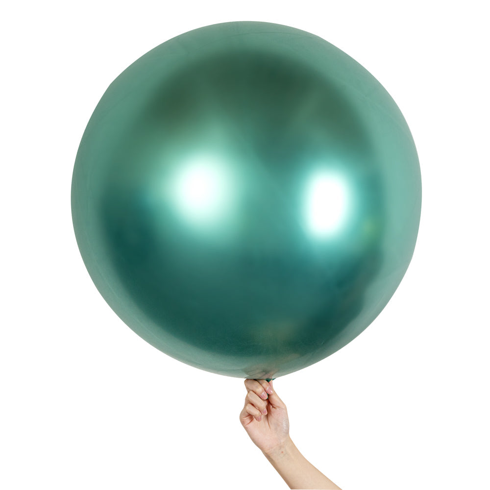 Balloonify Metallic Green Latex Balloon - 36" - 10 count box