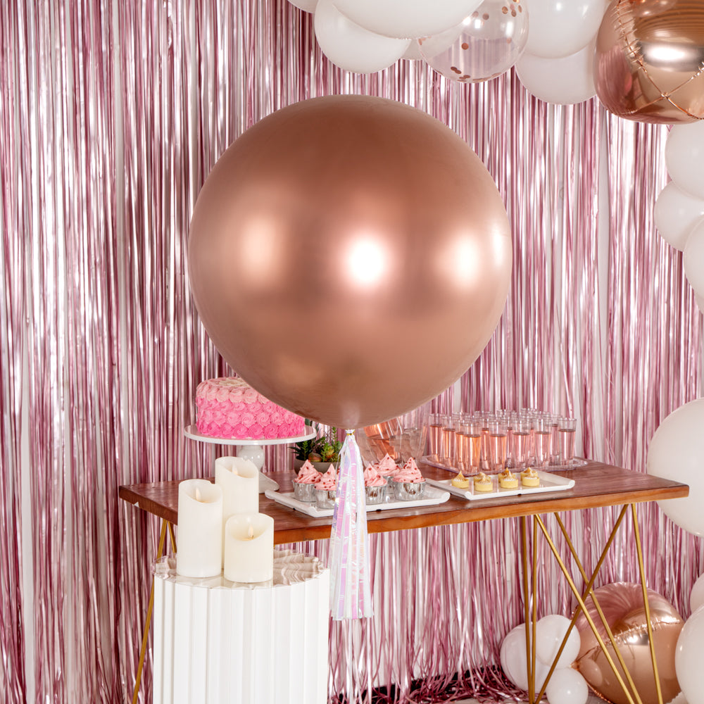 Balloonify Metallic Rose Gold Latex Balloon - 36" - 10 count box