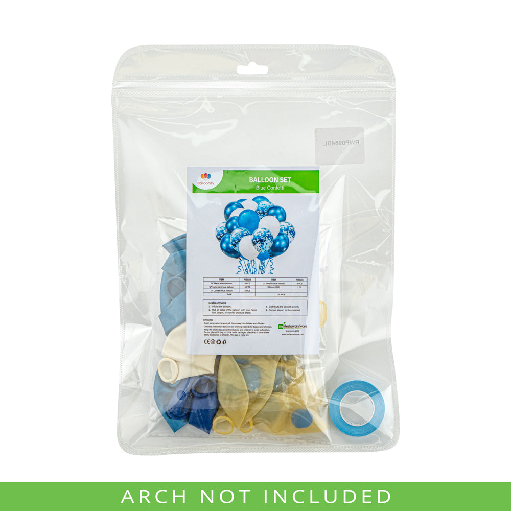 Balloonify Blue Confetti Balloon Set - 20 Pieces - 1 count box