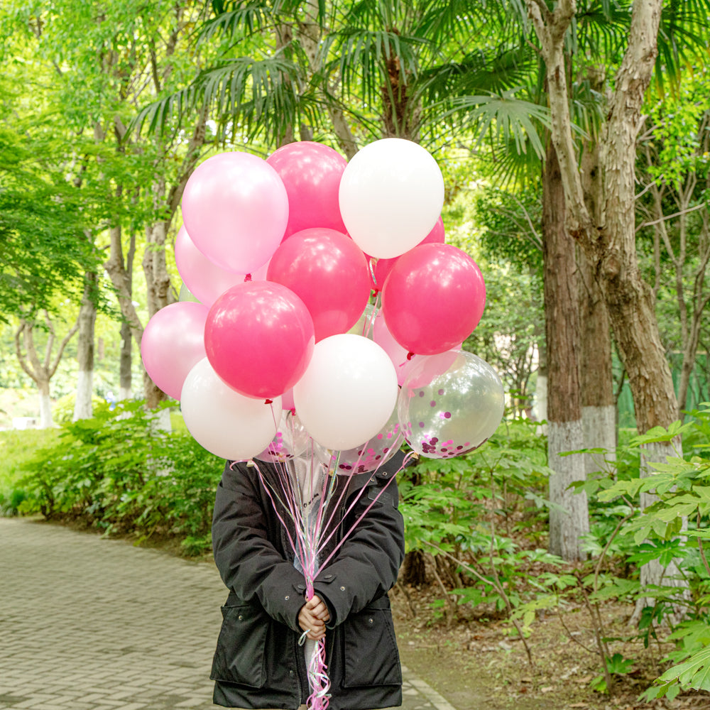 Balloonify Pink Confetti Balloon Set - 20 Pieces - 1 count box